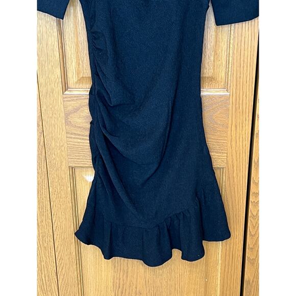 ba&sh Woody Ruffle Mini Dress Black Size XS - NWT - Picture 3 of 10